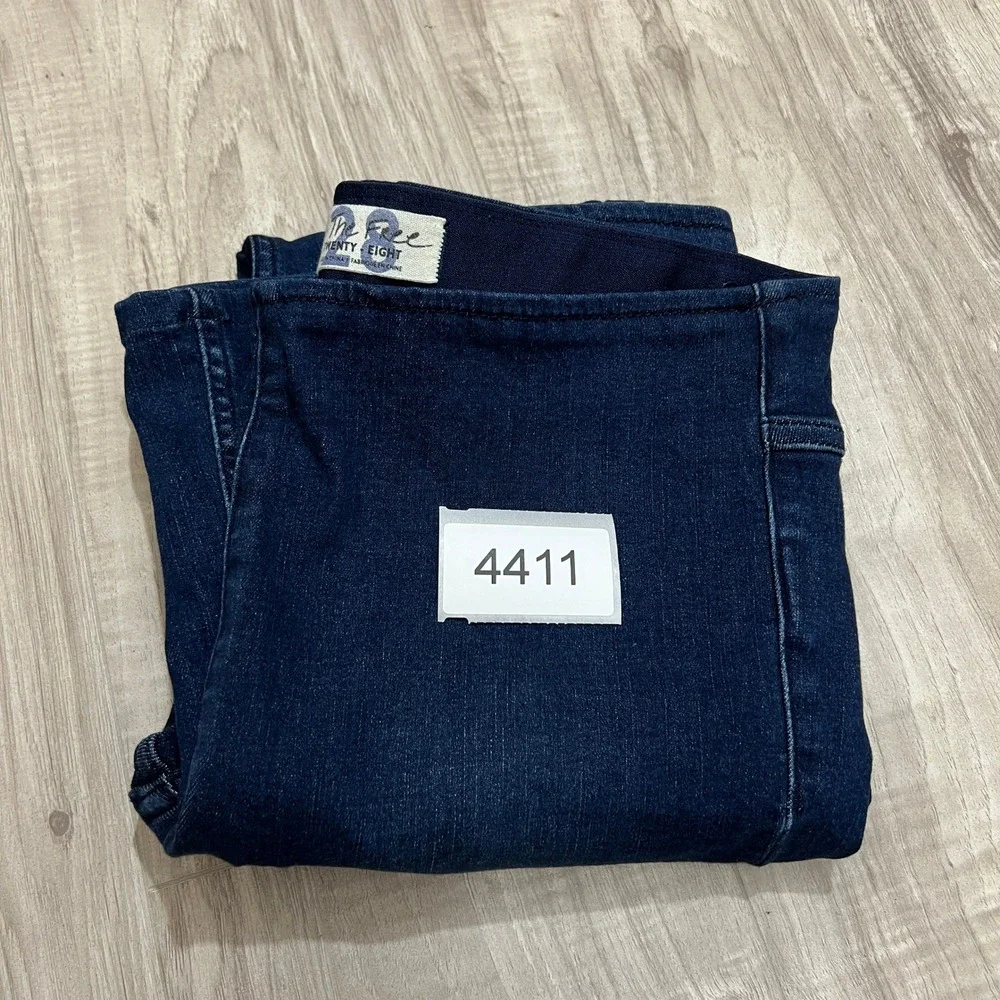 We The Free Free People Penny Pull On Flare Jeans Dark Wash Womens Size 28